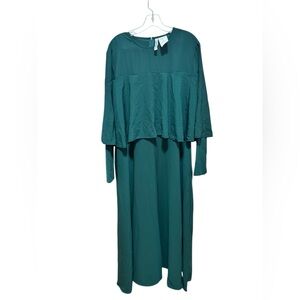 EastEssence Hunter Green Nida Abaya - Size XL / 56 - Modest Long Dress